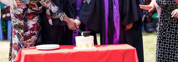 Graduation cake cutting